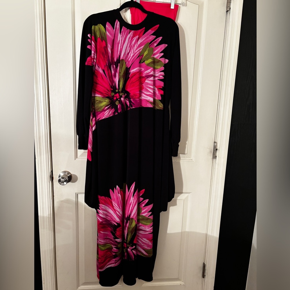 2 Piece Butterfly Abaya & Matching Scarf